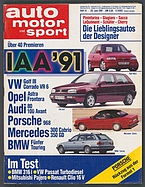 Seite  von Übersicht: auto motor und sport / Nr. 14 / 1991 - Titelseite