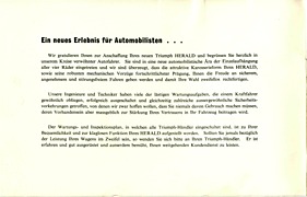 Triumph Herald - Handbuch (1959) - Seite A