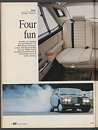 Testbericht: Four fun - Test Bentley Turbo R (auto motor und sport / Nr. 8 / 1989 - Seite 62)