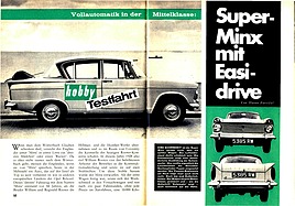 Testbericht: Hillman Super Minx mit Easy Drive - Hobby 19/1962 - Seiten 52 und 53