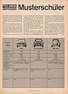Testbericht: Dauertestkalender - Musterschüler: Ford 20M TS, Audi, VW 1300 (auto motor und sport / Nr. 23 / 1966 - Seite 27)