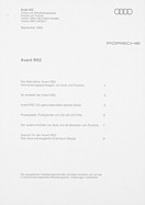 Audi Avant RS2 - Pressemitteilung (September 1993)