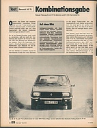 Testbericht: Kombinationsgabe - Test Renault 20 TL (auto motor und sport / Nr. 11 / 1976 - Seite 94)