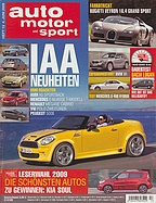 Seite  von Übersicht: auto motor und sport / Nr. 13 / 2009 - Titelseite