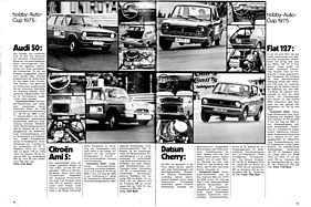 Acht Tausender im Examen - grosser Vergleichstest der Kleinen - Hobby 1/1975 - Seiten 14 und 15
