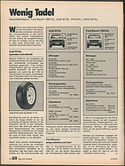 Testbericht: Wenig Tadel - Dauertest-Report: Ford Escort 1300 GL, Audi 50 GL, VW Golf L, Volvo 244 DL (auto motor und sport / Nr. 21 / 1975 - Seite 42)