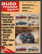 Seite 1 von auto motor und sport Nr. 13 / 1980