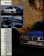 Testbericht: Hoch 3 - Fahrbericht BMW 3er-Reihe (ADAC Motorwelt Nr. 3 vom 1. März 1998 - Seite 16)
