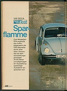 Testbericht: Sparflamme - Test VW 1303 A (auto motor und sport / Nr. 24 / 1973 - Seite 66)