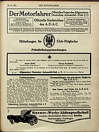 Seite 1 von ADAC Motorfahrer Nr. 41 / 1916 vom 07.10