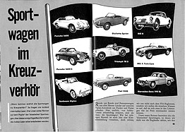 Testbericht: Sportwagen im Kreuzverhör - Hobby 11/1961 - Seiten 64 und 65
