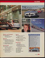Seite 9 von Übersicht: auto motor und sport / Nr. 25 / 2003 - Titelseite