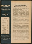 Seite 1 von Übersicht: Das Auto / Nr. 9 / 1947 - Titelseite