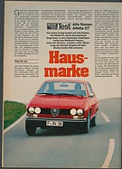 Testbericht: Hausmarke - Test Alfa Romeo Alfetta GT (auto motor und sport / Nr. 24 / 1974 - Seite 80)