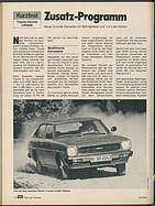 Testbericht: Zusatz-Programm - Kurztest Toyota Corolla Liftback (auto motor und sport / Nr. 20 / 1976 - Seite 72)
