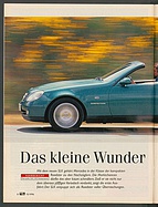 Testbericht: Das kleine Wunder - Fahrbericht Mercedes-Benz SLK 230 Kompressor (auto motor und sport / Nr. 15 / 1996 - Seite 8)