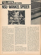 Testbericht: Wir fuhren - NSU-Wankel Spider (auto motor und sport / Nr. 18 / 1964 - Seite 26)