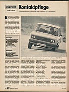 Testbericht: Kontaktpflege - Kurztest Fiat 128 CL (auto motor und sport / Nr. 25 / 1976 - Seite 100)