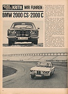 Testbericht: Test BMW 2000CS und 2000C (auto motor und sport / Nr. 2 / 1967 - Seite 16)