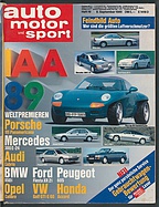Seite  von Übersicht: auto motor und sport / Nr. 19 / 1989 - Titelseite