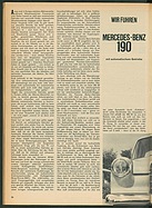 Testbericht: Wir fuhren Mercedes-Benz 190 mit automatischem Getriebe (auto motor und sport / Nr. 23 / 1962 - Seite 36)