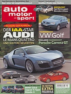 Seite  von Übersicht: auto motor und sport / Nr. 20 / 2003 - Titelseite