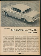 Testbericht: Wir fuhren - Opel Kapitän mit Velmor-Vergaser (auto motor und sport / Nr. 20 / 1958 - Seite 15)