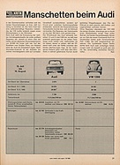 Testbericht: Manschetten beim Audi - Dauertestkalender: Audi und VW 1300 (auto motor und sport / Nr. 18 / 1966 - Seite 29)