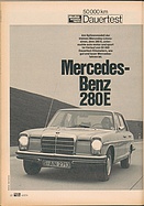 Testbericht: 50'000km-Dauertest - Mercedes 280E (auto motor und sport / Nr. 4 / 1974 - Seite 68)