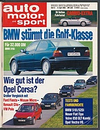 Seite  von Übersicht: auto motor und sport / Nr. 8 / 1993 - Titelseite