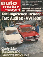 Seite 1 von auto motor und sport Nr. 7 / 1970