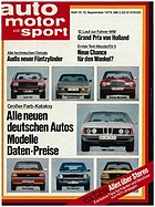 Seite 1 von auto motor und sport Nr. 19 / 1976