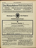 Seite 1 von ADAC Motorfahrer Nr. 45 / 1916 vom 04.11