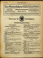 Seite 1 von ADAC Motorfahrer Nr. 26 / 1918 vom 29.06