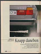 Testbericht: Knapp daneben - Doppeltest BMW 535i gegen Mercedes-Benz 300 E-24 (auto motor und sport / Nr. 23 / 1989 - Seite 34)