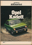 Testbericht: 50'000 Kilometer-Dauertest - Opel Kadett 1200 (auto motor und sport / Nr. 18 / 1974 - Seite 56)