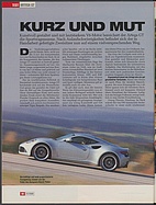Testbericht: Kurz und Mut - Test Artega GT (auto motor und sport / Nr. 24 / 2009 - Seite 60)