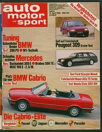 Seite  von Übersicht: auto motor und sport / Nr. 8 / 1986 - Titelseite
