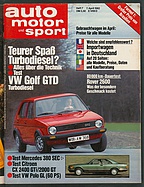Seite  von Übersicht: auto motor und sport / Nr. 7 / 1982 - Titelseite