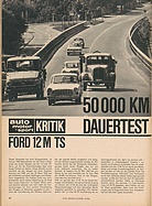 Testbericht: 50'000km-Dauertest - Ford 12M TS (auto motor und sport / Nr. 13 / 1964 - Seite 30)