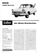 Testbericht: Test DKW Junior De Luxe - Motor Rundschau 1962-3 - Seite 85