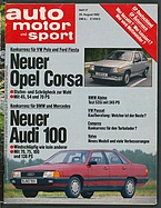 Seite  von Übersicht: auto motor und sport / Nr. 17 / 1982 - Titelseite
