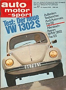 Seite 1 von auto motor und sport Nr. 17 / 1970