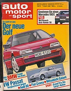Seite  von Übersicht: auto motor und sport / Nr. 8 / 1988 - Titelseite