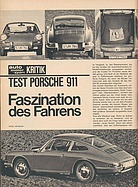 Testbericht: Faszination des Fahrens - Test Porsche 911 (auto motor und sport / Nr. 2 / 1965 - Seite 18)