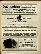 Seite 1 von ADAC Motorfahrer Nr. 43 / 1916 vom 21.10