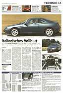 Testbericht: Italienisches Vollblut - Test Alfa Romeo GTV 3.0 V6 (AR-Zeitung Nr. 36 / 1998 vom 3. September 1998 - Seite 15)