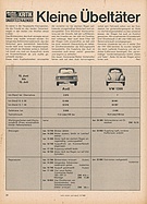 Testbericht: Kleine Übeltäter - Dauertestkalender: Audi und VW 1300 (auto motor und sport / Nr. 15 / 1966 - Seite 30)
