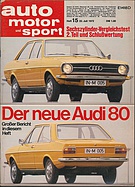 Seite 1 von auto motor und sport Nr. 15 / 1972