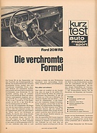 Testbericht: Die verchromte Formel - Ford 20 MRS (auto motor und sport / Nr. 12 / 1968 - Seite 26)